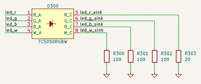 Schematics of a simple LED